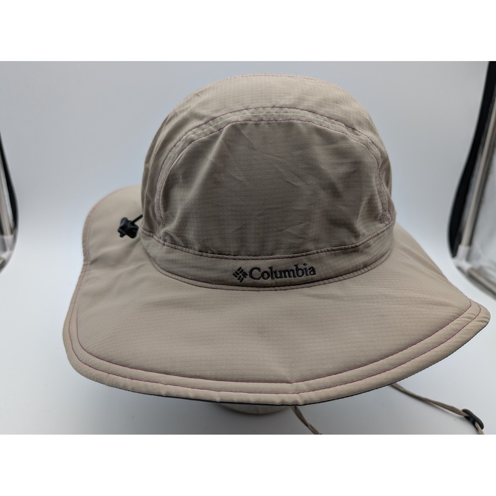 Columbia Womens Bora Bora Booney Hat Tan Purple XL0803 Sun Protection OS
